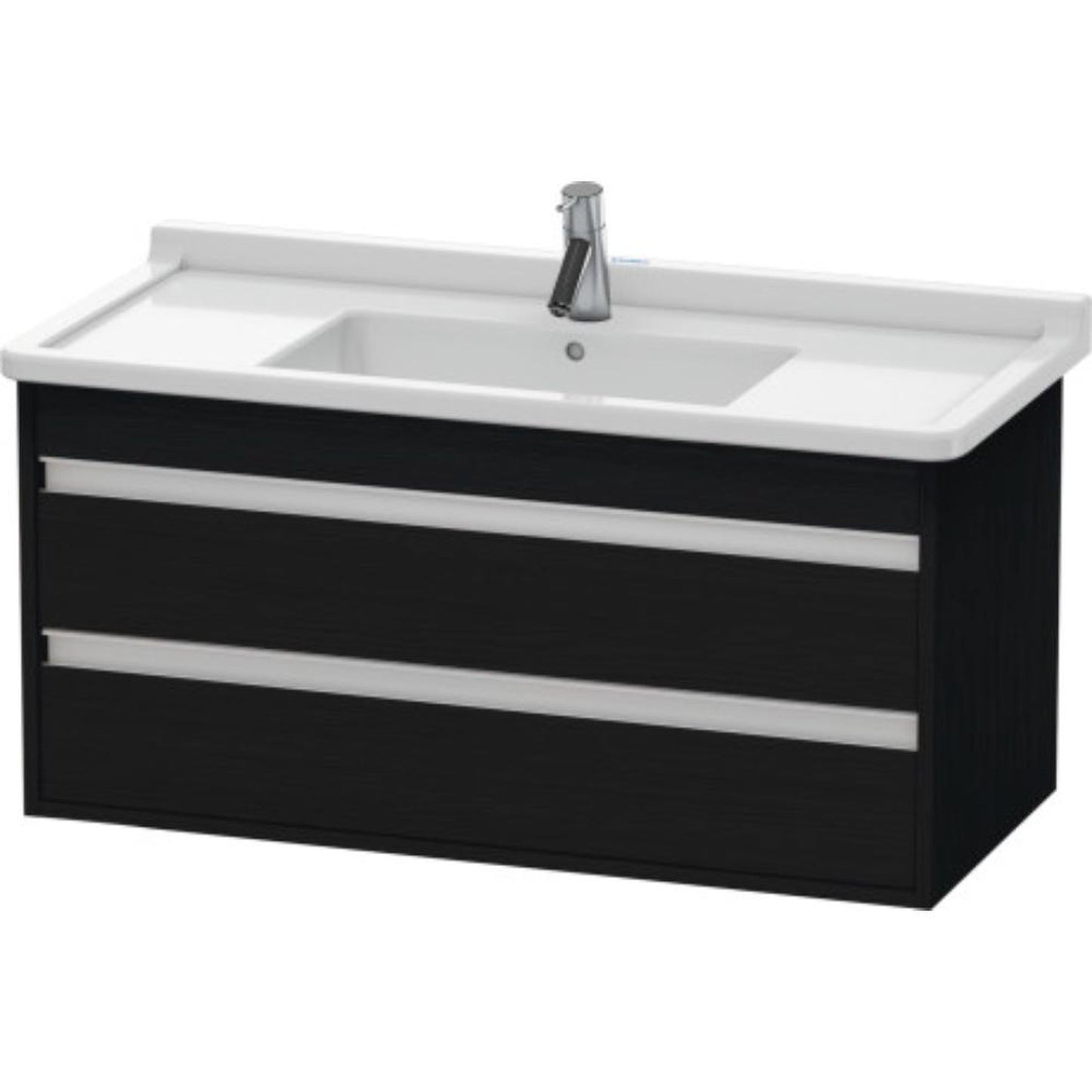 Duravit Ketho 39" x 19" x 18" Two Drawer Wall-Mount Vanity Unit in Oak Black (KT664501616)
