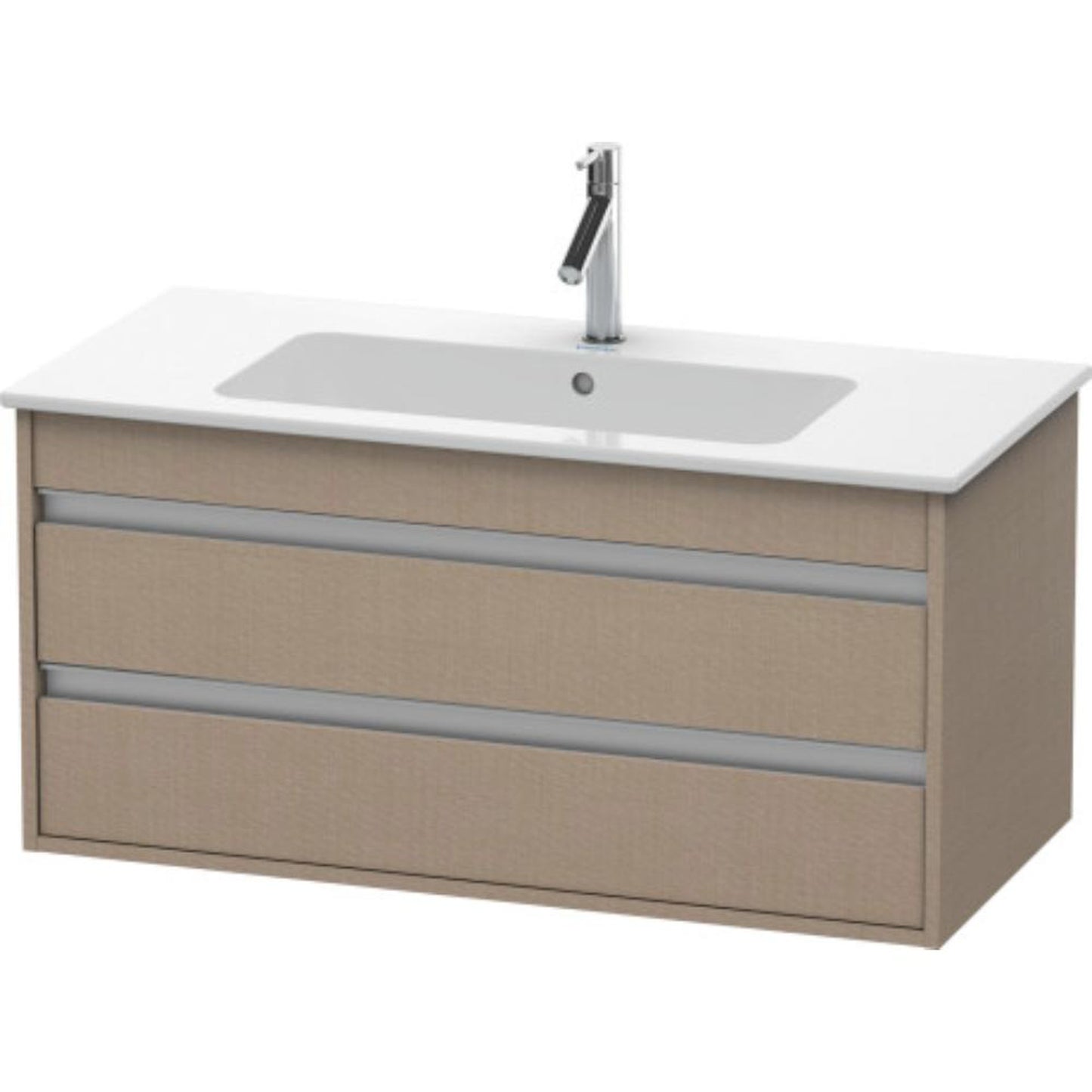 Duravit Ketho 39" x 19" x 19" Two Drawer Wall-Mount Vanity Unit in Linen