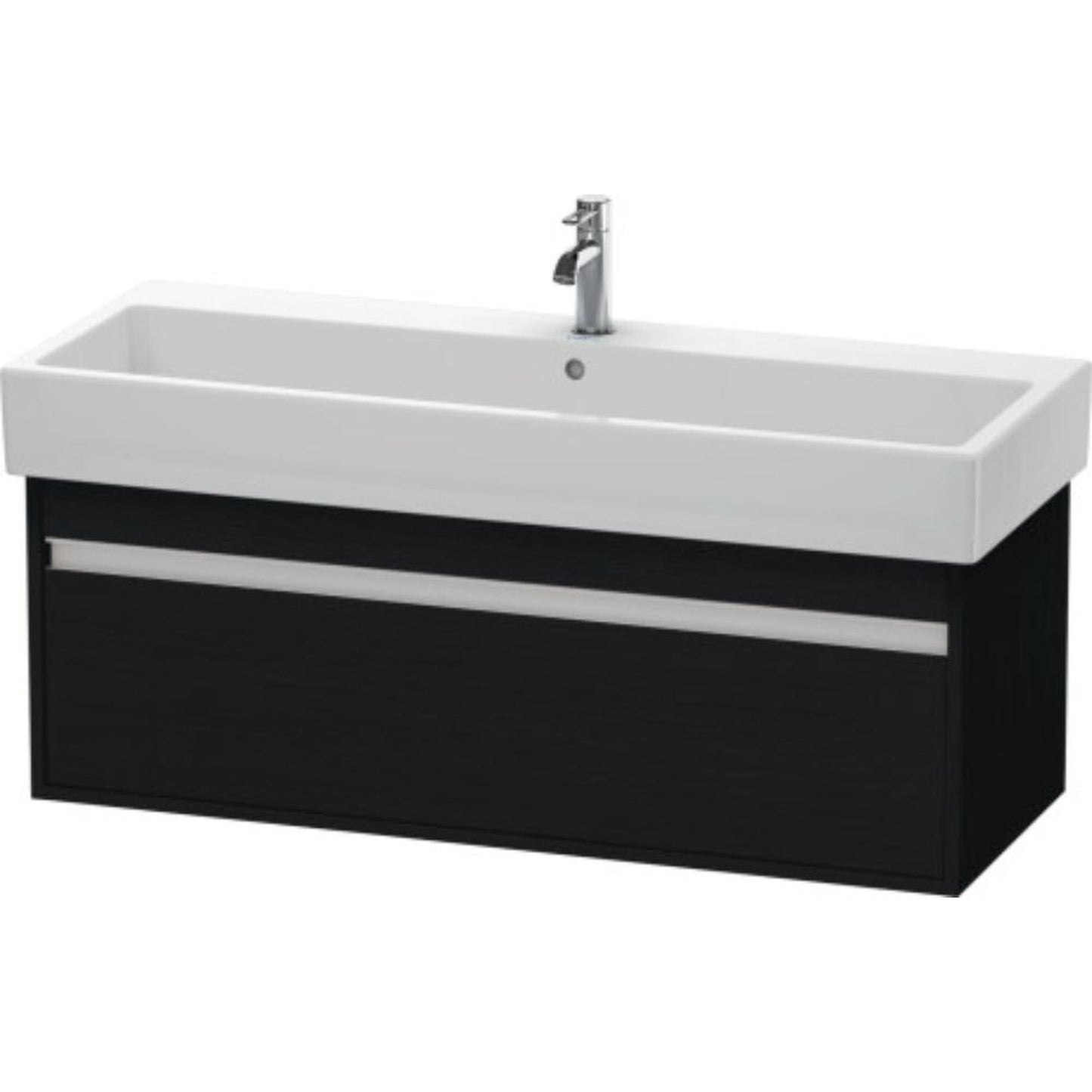 Duravit Ketho 45" x 16" x 17" Wall-Mount Vanity Unit in Oak Black (KT668901616)