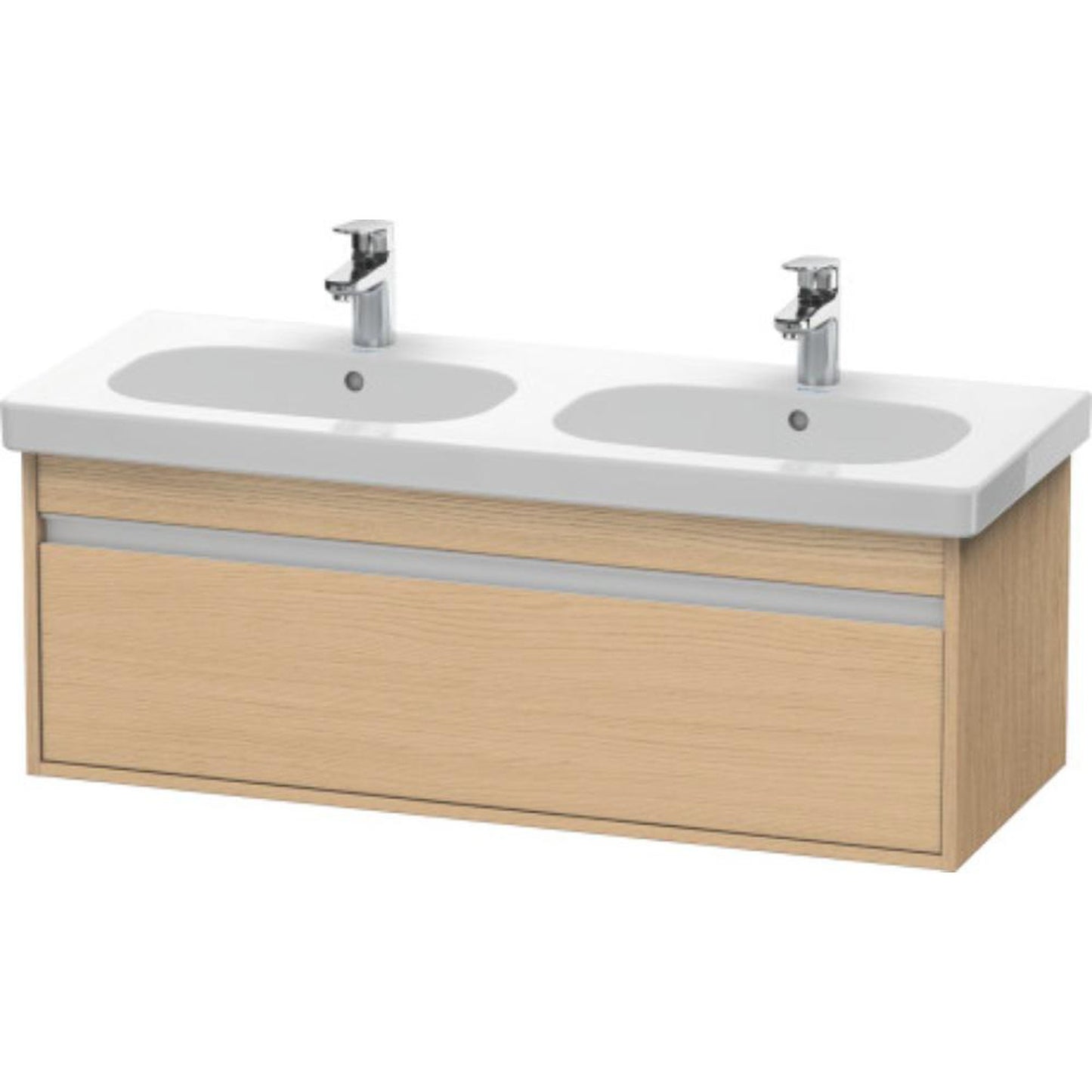 Duravit Ketho 45" x 16" x 18" Wall-Mount Vanity Unit in Natural Oak (KT666903030)