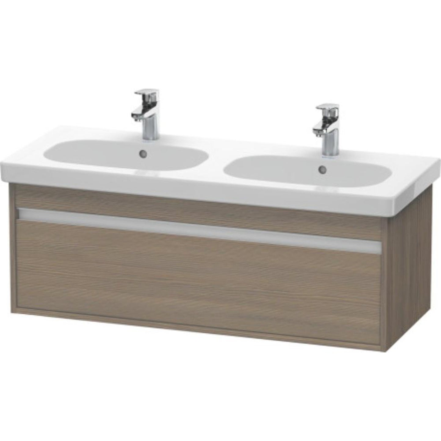 Duravit Ketho 45" x 16" x 18" Wall-Mount Vanity Unit in Oak Terra (KT666903535)