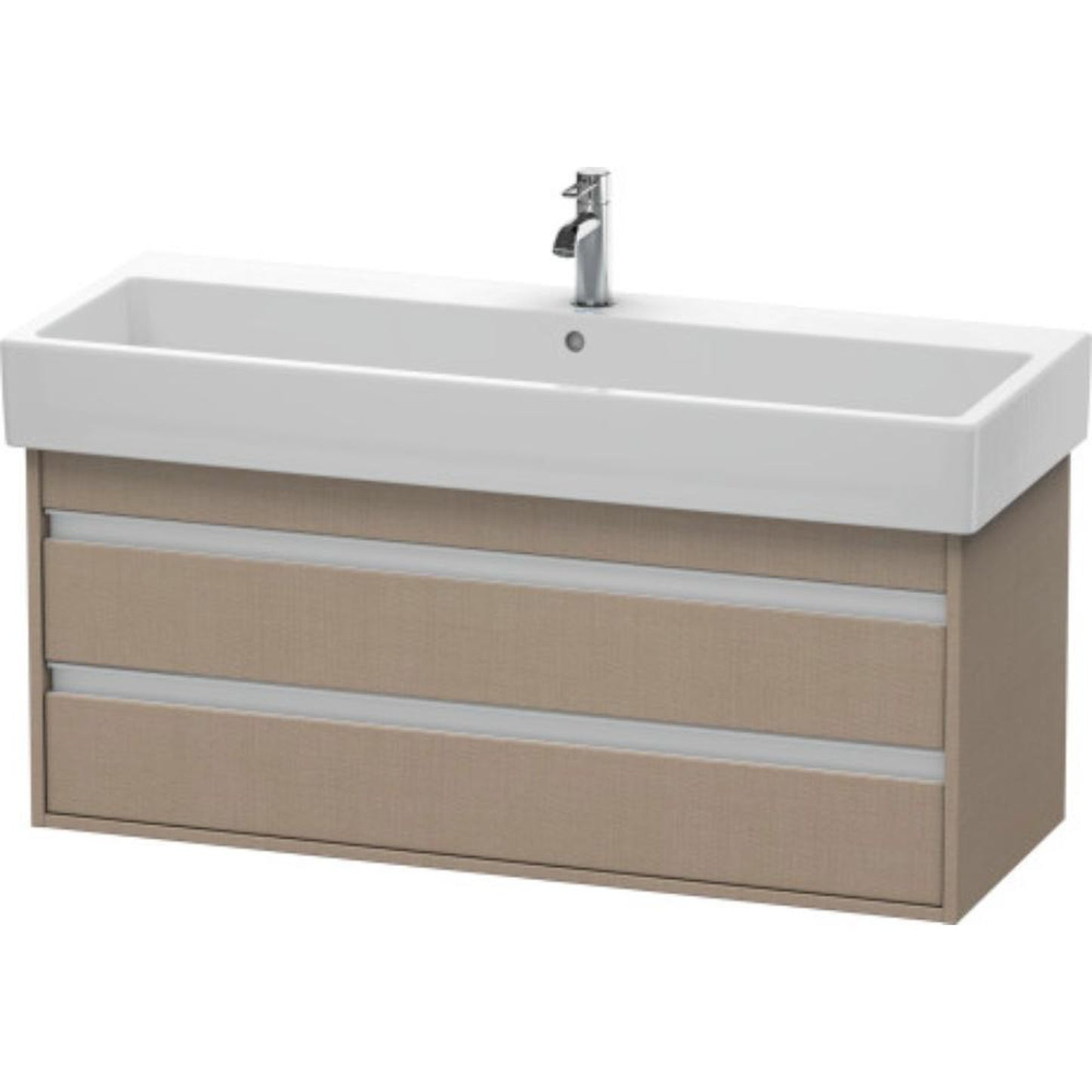 Duravit Ketho 45" x 19" x 17" Two Drawer Wall-Mount Vanity Unit in Linen (KT663907575)