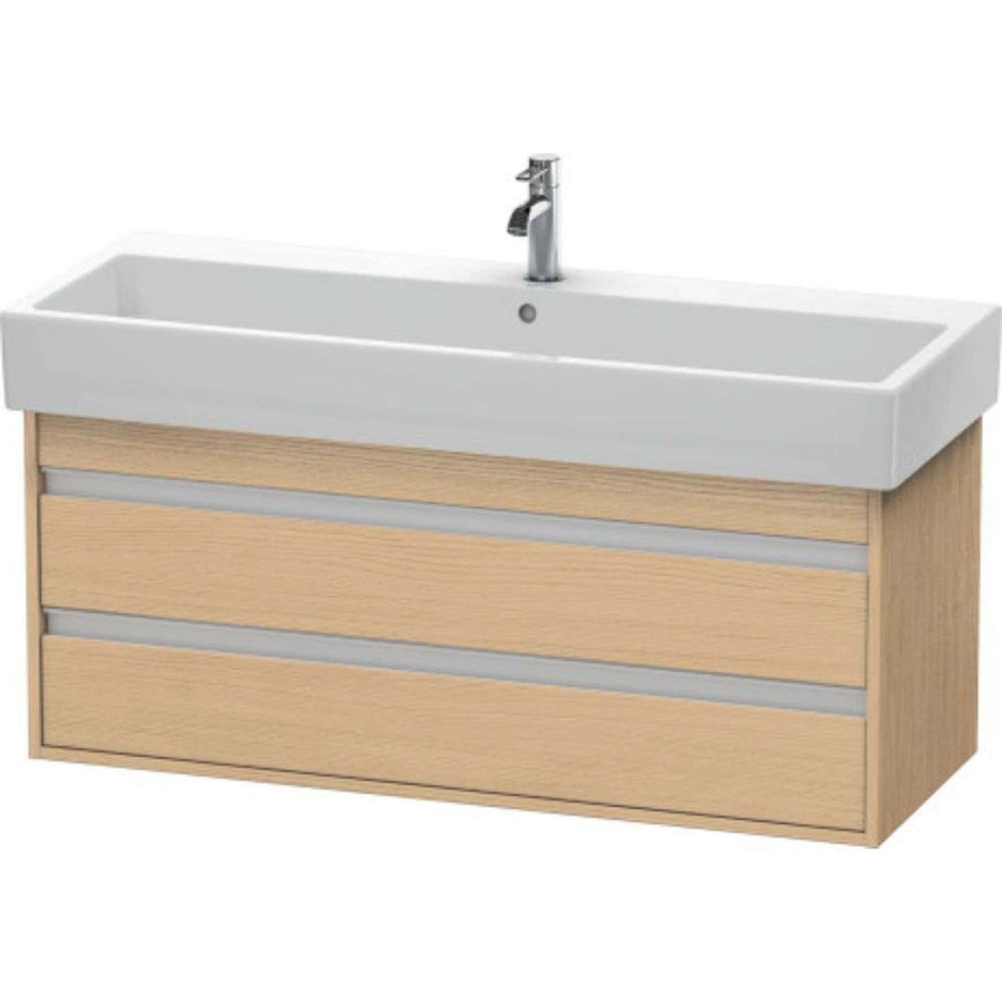 Duravit Ketho 45" x 19" x 17" Two Drawer Wall-Mount Vanity Unit in Natural Oak (KT663903030)
