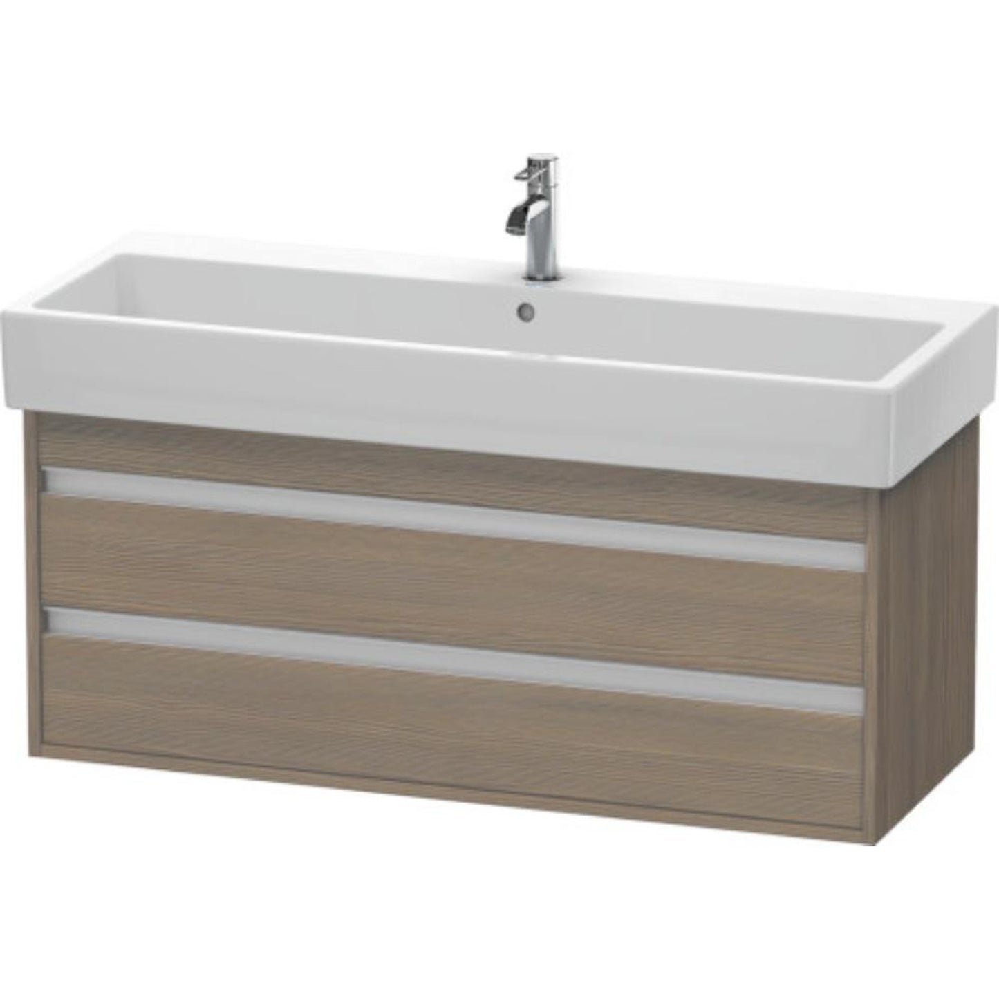 Duravit Ketho 45" x 19" x 17" Two Drawer Wall-Mount Vanity Unit in Oak Terra (KT663903535)