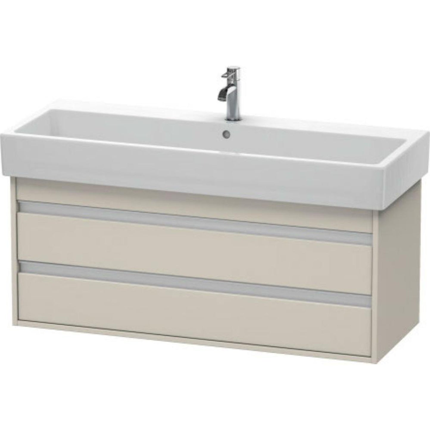 Duravit Ketho 45" x 19" x 17" Two Drawer Wall-Mount Vanity Unit in Taupe Matt (KT663909191)
