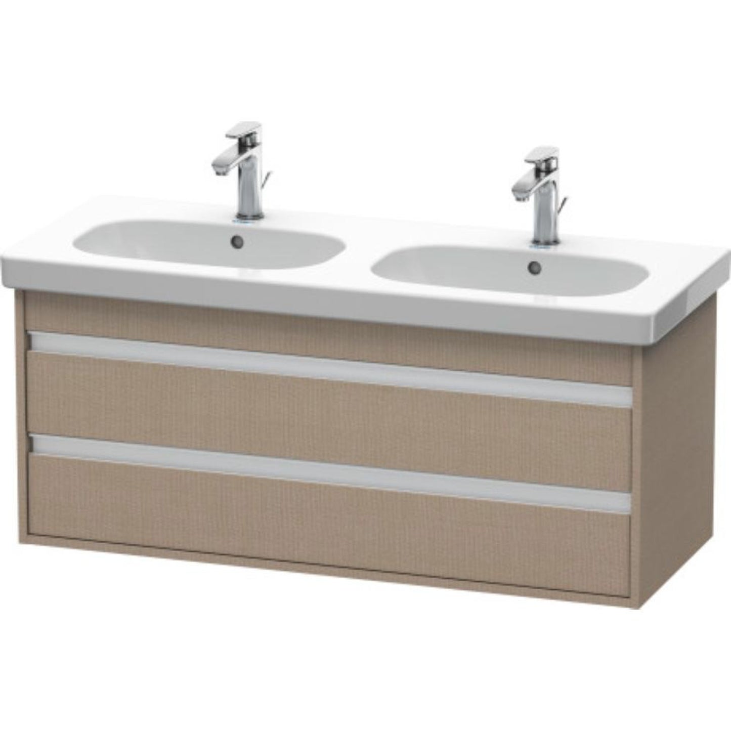 Duravit Ketho 45" x 19" x 18" Two Drawer Wall-Mount Vanity Unit in Linen