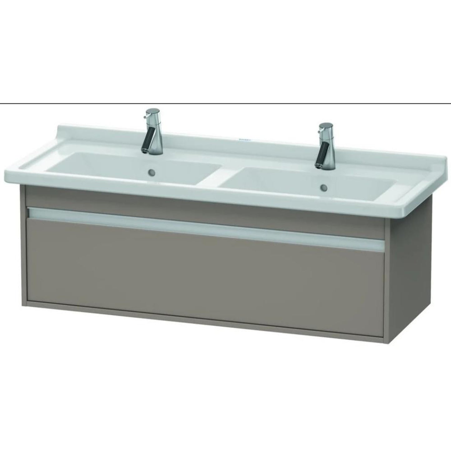 Duravit Ketho 47" x 16" x 18" Wall-Mount Vanity Unit in Linen (KT666607575)