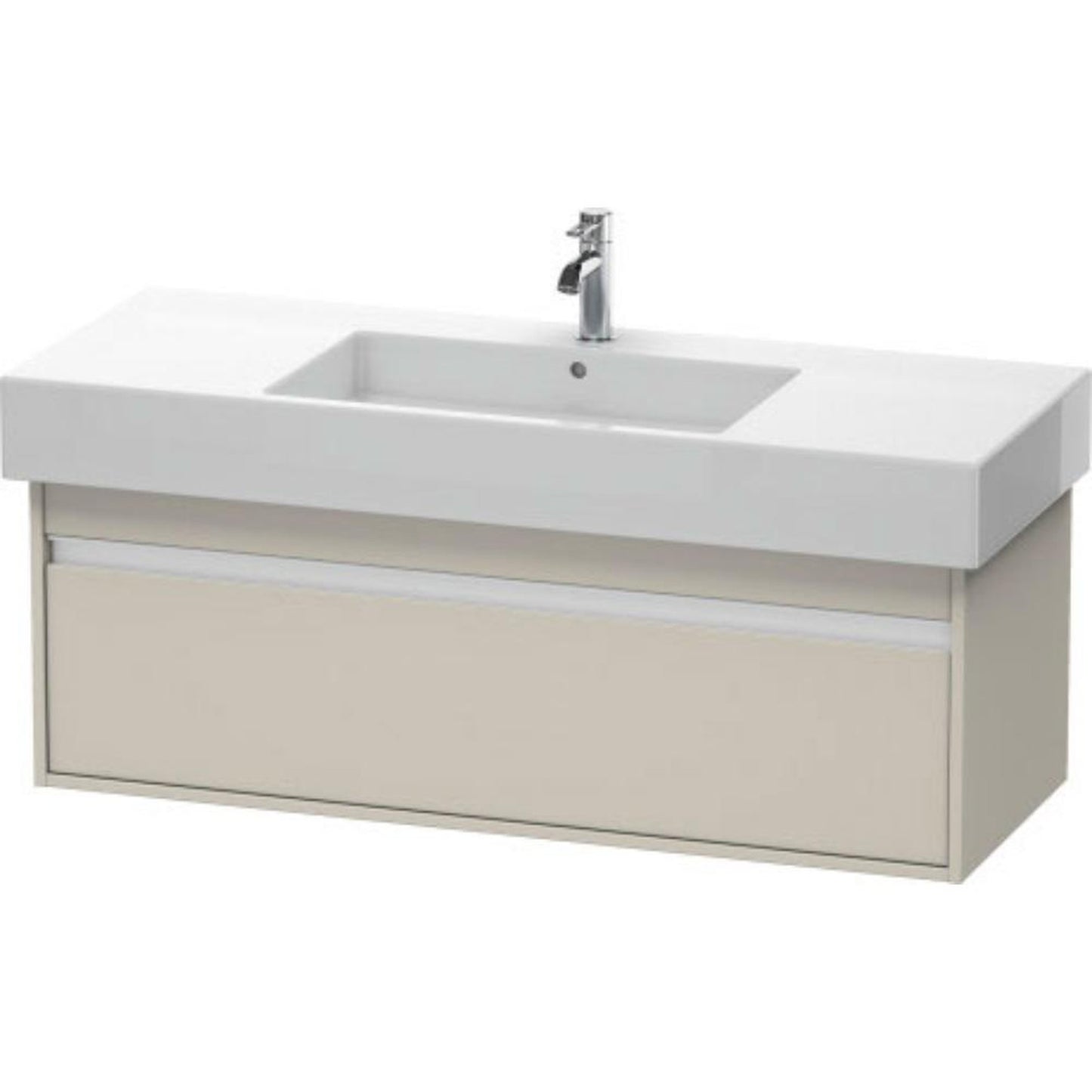 Duravit Ketho 47" x 16" x 18" Wall-Mount Vanity Unit in Taupe Matt (KT669209191)