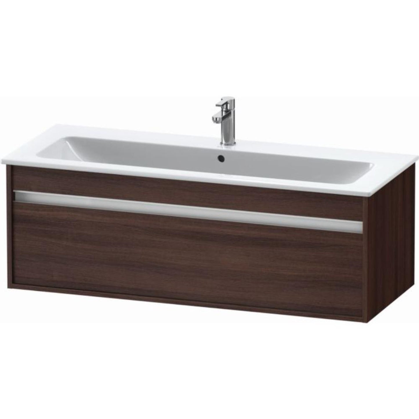 Duravit Ketho 47" x 16" x 19" One Drawer Wall-Mount Vanity Unit in Chestnut Dark