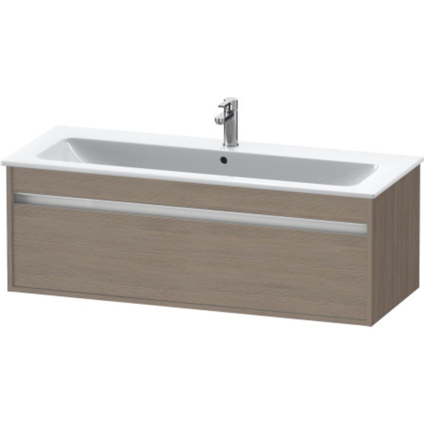 Duravit Ketho 47" x 16" x 19" One Drawer Wall-Mount Vanity Unit in Oak Terra