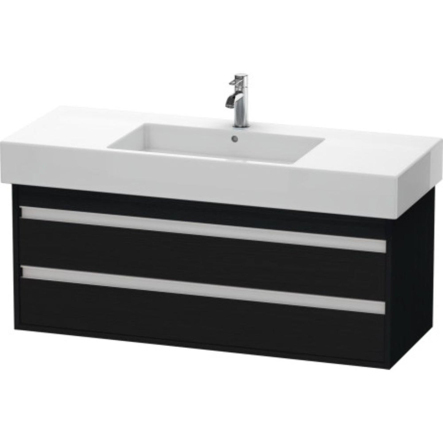 Duravit Ketho 47" x 19" x 18" Two Drawer Wall-Mount Vanity Unit in Oak Black (KT664201616)