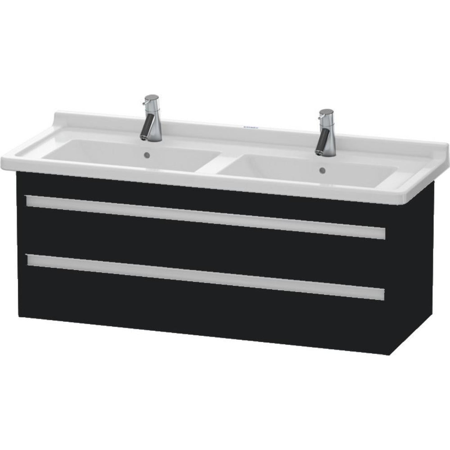Duravit Ketho 47" x 19" x 18" Two Drawer Wall-Mount Vanity Unit in Oak Black (KT664601616)