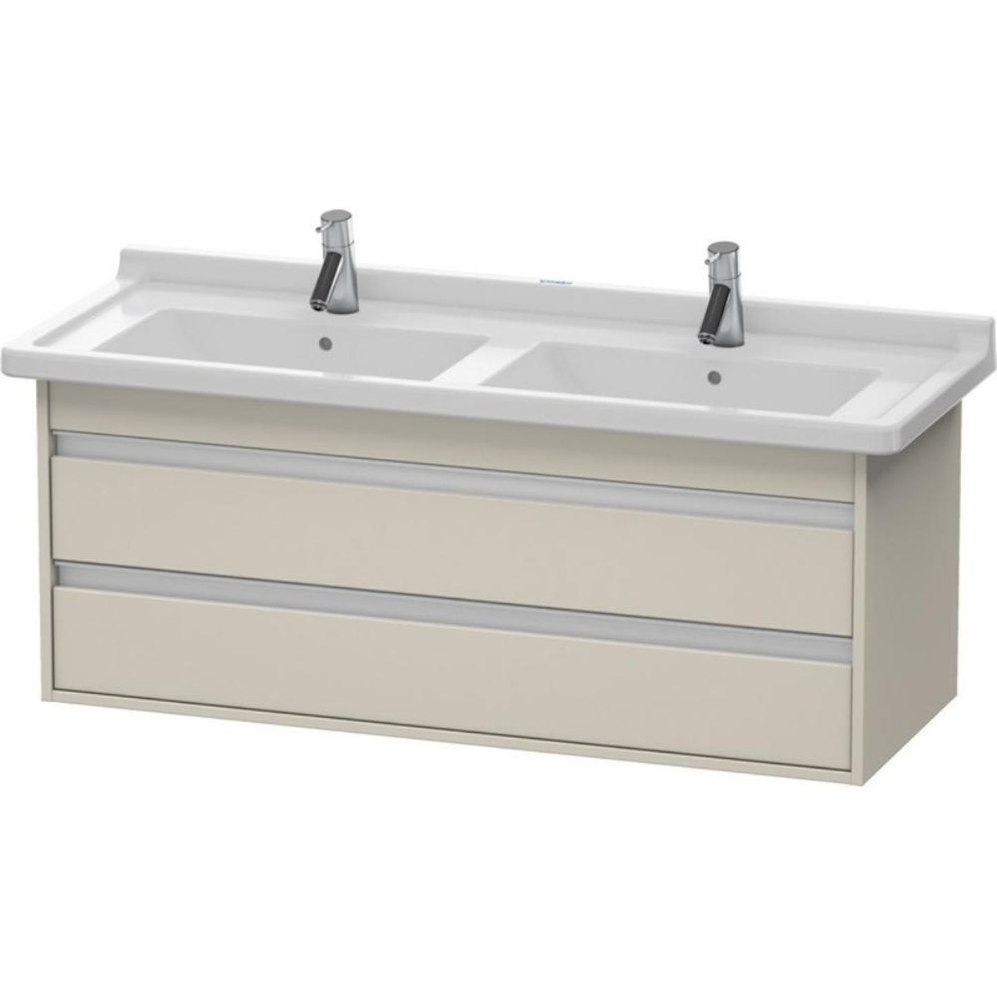 Duravit Ketho 47" x 19" x 18" Two Drawer Wall-Mount Vanity Unit in Taupe Matt (KT664609191)