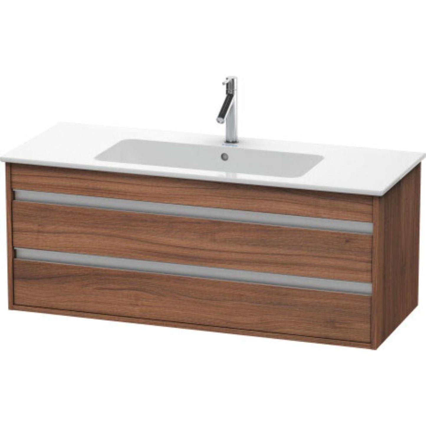 Duravit Ketho 47" x 19" x 19" Two Drawer Wall-Mount Vanity Unit in Natural Walnut