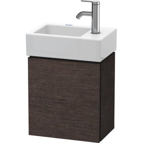 Duravit L-Cube 14" x 16" x 9" Dark Brushed Oak One Door Wall-Mount Vanity Unit (LC6293L7272)
