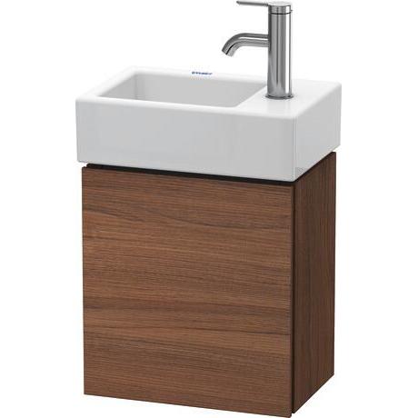 Duravit L-Cube 14" x 16" x 9" Walnut One Door Wall-Mount Vanity Unit (LC6293L7979)