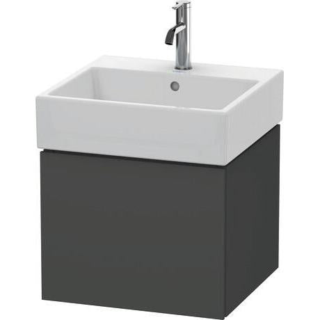 Duravit L-Cube 19" x 16" x 18" Graphite One Drawer Wall-Mount Vanity Unit (LC617404949)