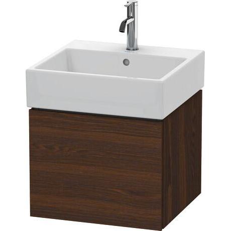 Duravit L-Cube 19" x 16" x 18" Walnut Brushed One Drawer Wall-Mount Vanity Unit (LC617406969)