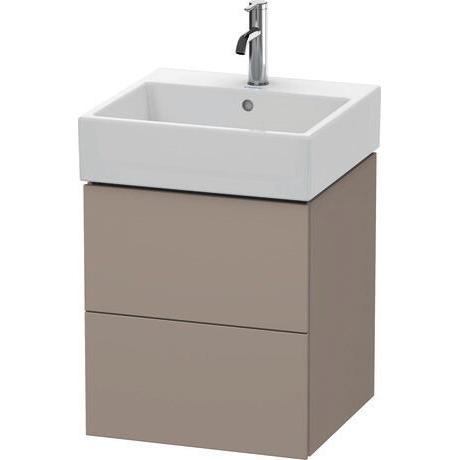 Duravit L-Cube 19" x 21" x 18" Basalt Two Drawer Wall-Mount Vanity Unit (LC627404343)