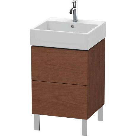 Duravit L-Cube 19" x 23" x 18" American Walnut Two Drawer Floorstanding Vanity Unit (LC677401313)