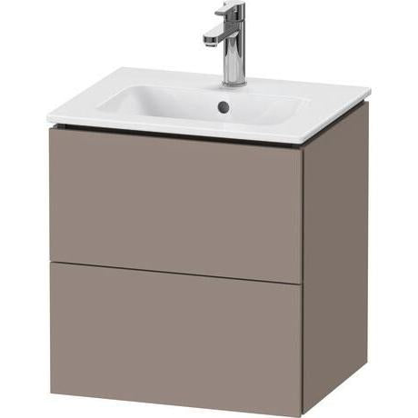 Duravit L-Cube 20" x 22" x 17" Basalt Two Drawer Wall-Mount Vanity Unit (LC621804343)