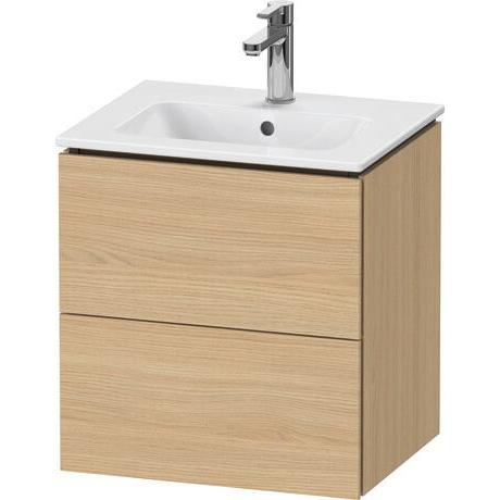 Duravit L-Cube 20" x 22" x 17" Natural Oak Two Drawer Wall-Mount Vanity Unit (LC621803030)
