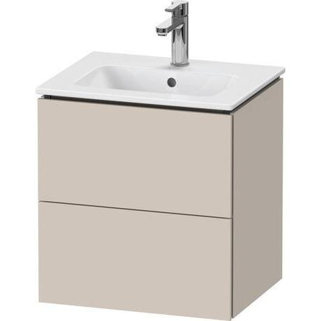 Duravit L-Cube 20" x 22" x 17" Taupe Two Drawer Wall-Mount Vanity Unit (LC621809191)