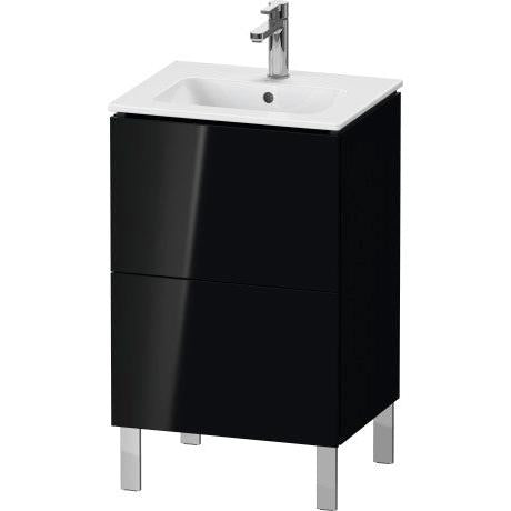 Duravit L-Cube 20" x 28" x 17" Black Two Drawer Floorstanding Vanity Unit (LC667104040)