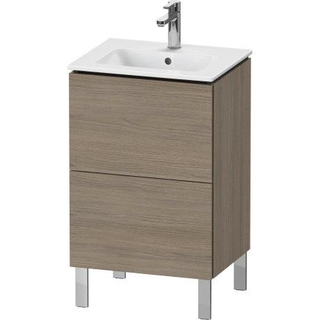 Duravit L-Cube 20" x 28" x 17" Oak Terra Two Drawer Floorstanding Vanity Unit (LC667103535)