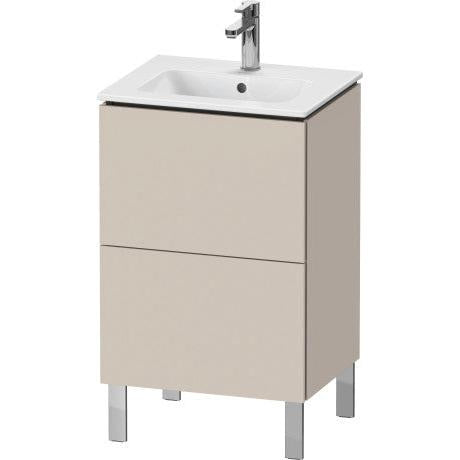 Duravit L-Cube 20" x 28" x 17" Taupe Two Drawer Floorstanding Vanity Unit (LC667109191)