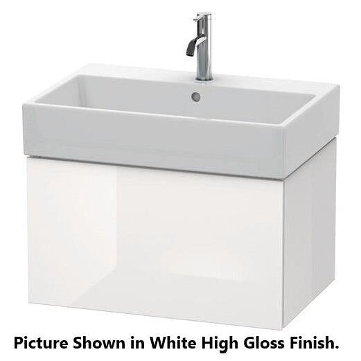 Duravit L-Cube 23" x 16" x 18" American Walnut One Drawer Wall-Mount Vanity Unit (LC617501313)