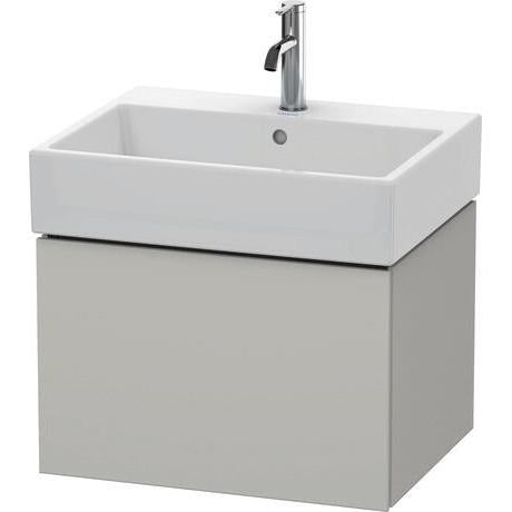 Duravit L-Cube 23" x 16" x 18" Concrete Gray One Drawer Wall-Mount Vanity Unit (LC617500707)