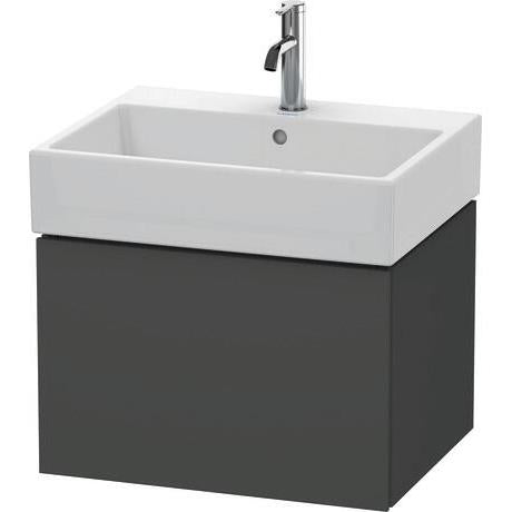 Duravit L-Cube 23" x 16" x 18" Graphite One Drawer Wall-Mount Vanity Unit (LC617504949)