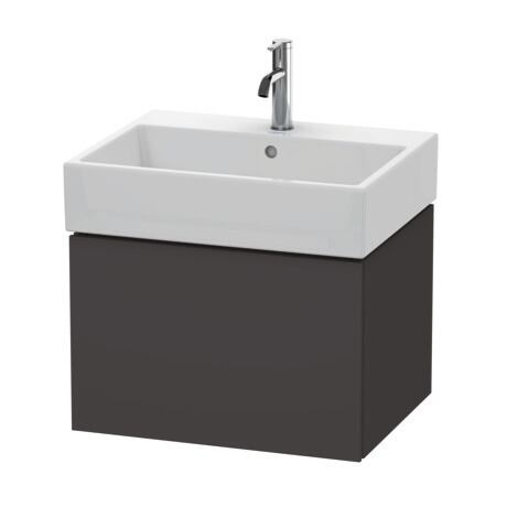 Duravit L-Cube 23" x 16" x 18" Graphite One Drawer Wall-Mount Vanity Unit (LC617508080)