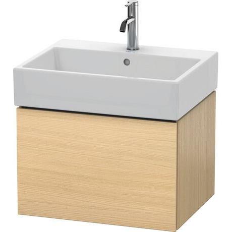 Duravit L-Cube 23" x 16" x 18" Mediterranean Oak One Drawer Wall-Mount Vanity Unit (LC617507171)