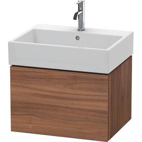 Duravit L-Cube 23" x 16" x 18" Walnut One Drawer Wall-Mount Vanity Unit (LC617507979)