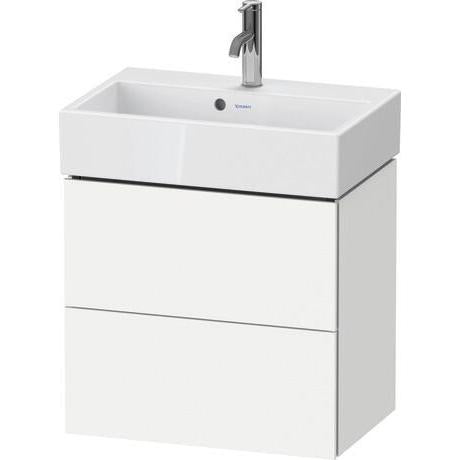 Duravit L-Cube 23" x 21" x 15" White Two Drawer Wall-Mount Vanity Unit (LC621901818)