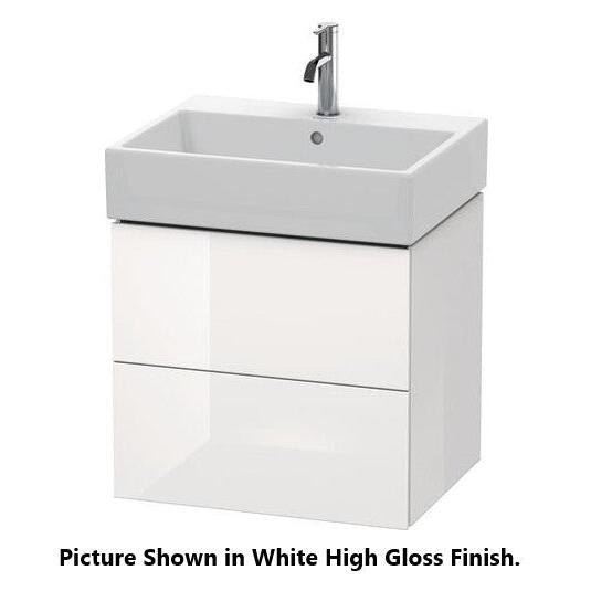 Duravit L-Cube 23" x 21" x 18" Cashmere Oak Two Drawer Wall-Mount Vanity Unit (LC627501111)