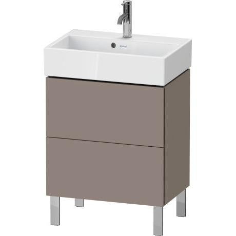 Duravit L-Cube 23" x 23" x 15" Basalt Two Drawer Floorstanding Vanity Unit (LC667904343)