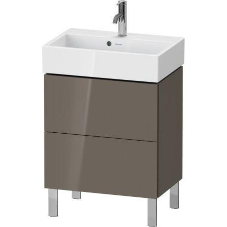 Duravit L-Cube 23" x 23" x 15" Flannel Gray Two Drawer Floorstanding Vanity Unit (LC667908989)