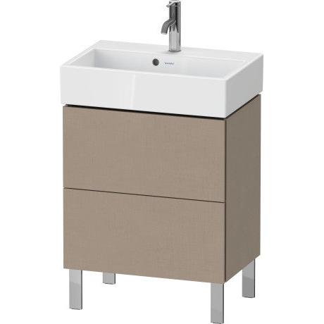 Duravit L-Cube 23" x 23" x 15" Linen Two Drawer Floorstanding Vanity Unit (LC667907575)