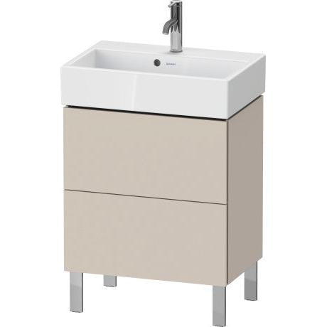 Duravit L-Cube 23" x 23" x 15" Taupe Two Drawer Floorstanding Vanity Unit (LC667909191)