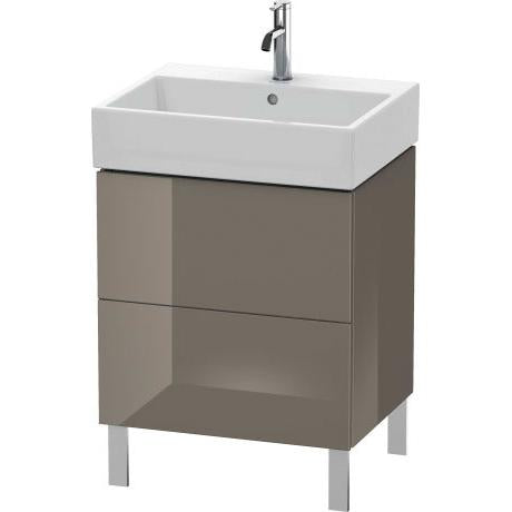 Duravit L-Cube 23" x 23" x 18" Flannel Gray Two Drawer Floorstanding Vanity Unit (LC677508989)
