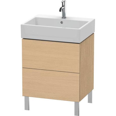 Duravit L-Cube 23" x 23" x 18" Natural Oak Two Drawer Floorstanding Vanity Unit (LC677503030)