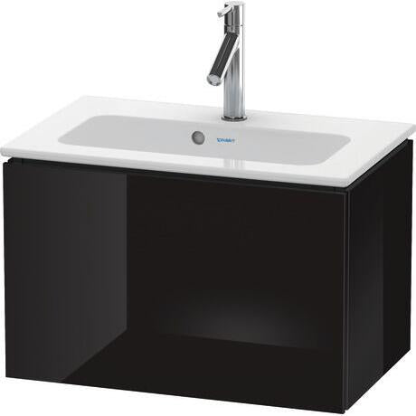 Duravit L-Cube 24" x 16" x 15" Black One Drawer Wall-Mount Vanity Unit (LC615604040)