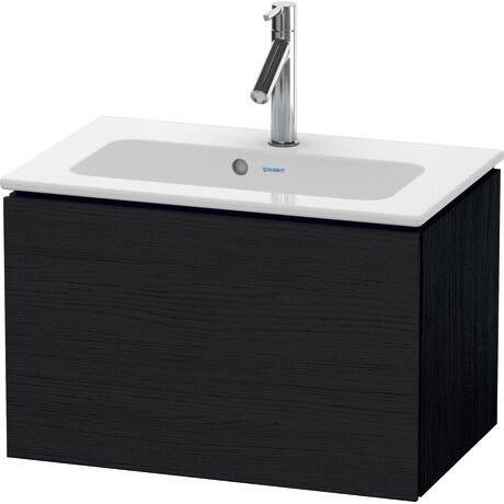Duravit L-Cube 24" x 16" x 15" Oak Black One Drawer Wall-Mount Vanity Unit (LC615601616)