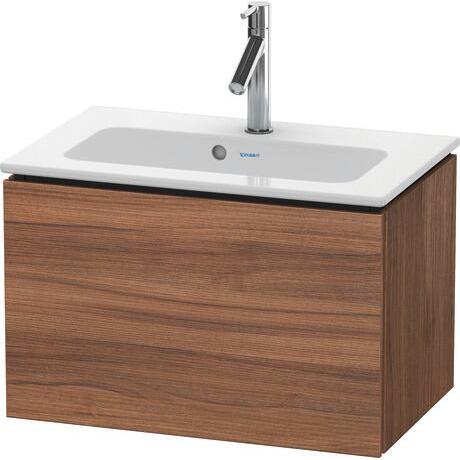 Duravit L-Cube 24" x 16" x 15" Walnut One Drawer Wall-Mount Vanity Unit (LC615607979)