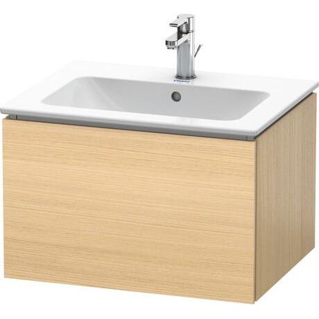 Duravit L-Cube 24" x 16" x 19" Mediterranean Oak One Drawer Wall-Mount Vanity Unit (LC614007171)
