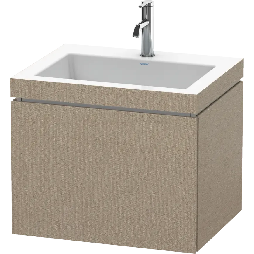 Duravit L-Cube 24" x 20" x 19" White One Drawer C-Bonded Wall-Mount Vanity Kit (LC6916O7575)