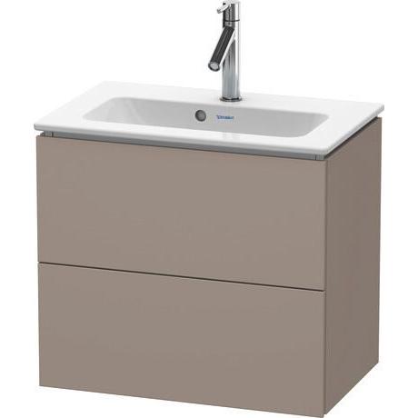 Duravit L-Cube 24" x 22" x 15" Basalt Two Drawer Wall-Mount Vanity Unit (LC625604343)